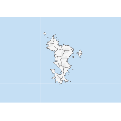 Fond de carte de Mayotte avec relief ombré, projection transverse de Mercator.