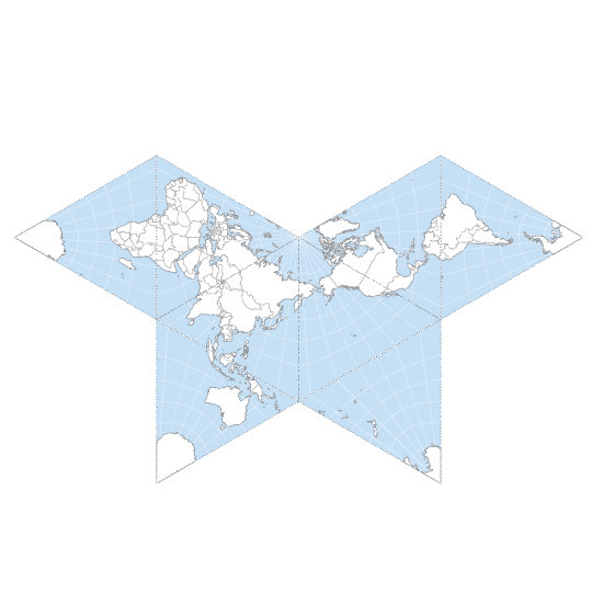 Fond de carte du Monde, projection Butterfly.