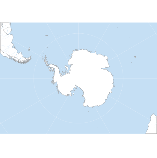 Fond de carte de l'Antarctique, projection azimutale équidistante.